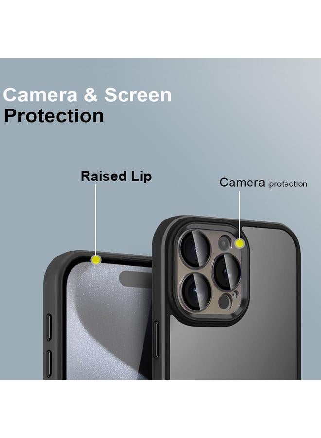 S-TOP Case For iPhone 15 Colorful Armor Lens Film Translucent Skin Feel Phone Case - Image 5