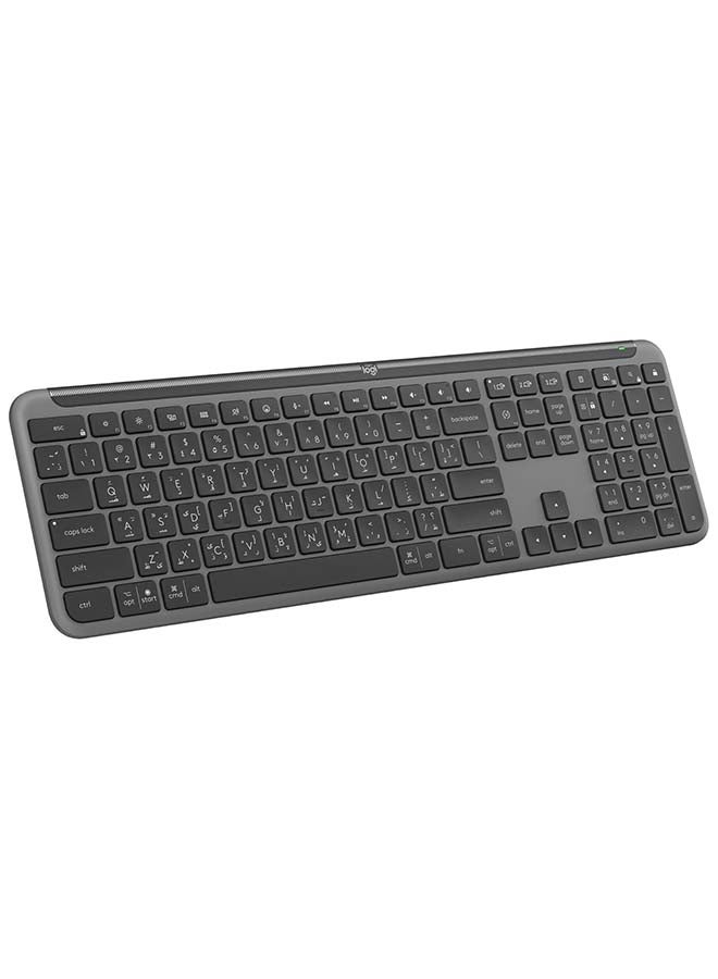 Logitech Signature Slim K950 Wireless Keyboard, Sleek Design, Switch Typing Between Devices, Quiet Typing, Bluetooth, Multi-OS, Windows, Mac, Chrome, Arabic Layout Graphite - Image 1