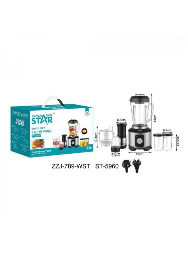 ويننج ستار خلاط 6 في 1 متعدد الوظائفSt-5960متعدد الألوان - Image 1