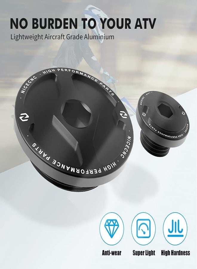 NICECNC Black Engine enchufes Kit Compatible with Yamaha Raptor 700 700R, 700R SPECIAL EDITION, GRIZZLY 550 700, RHINO KODIAK 700, VIKING EPS, YFZ 450, YFZ450R, YFZ450R SE, YXZ1000R, See Fitments - Image 3