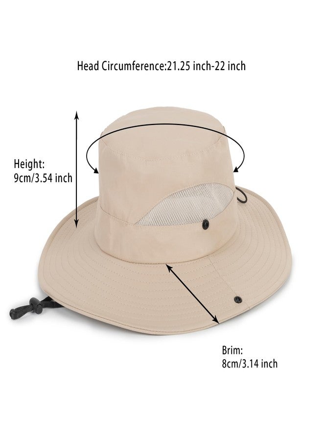 Mealah Boys Girls-Sun Hat for UPF 50+ -Mesh-Wide Brim-Summer-Fishing Hat-Breathable-Kids-Bucket Hat-Outdoor Boonie Hat for 5-9 Years Dark Beige - Image 2