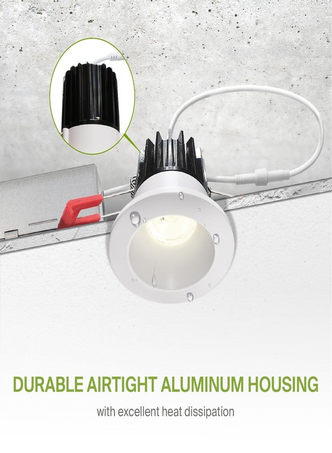 اي اس دي إضاءة LED غائرة من ASD مقاس 2 بوصة مع صندوق توصيل، 5 درجات حرارة لونية من 2700 كلفن إلى 5000 كلفن، مؤشر تجسيد اللون 90+، 8 واط، 650 لومن، إضاءة سفلية دائرية قابلة للتعتيم ومضادة للوهج، إضاءة سفلية معتمدة من IC للأسقف، حاصلة على شهادة ETL Energy Star للإضاءة البيضاء - Image 5