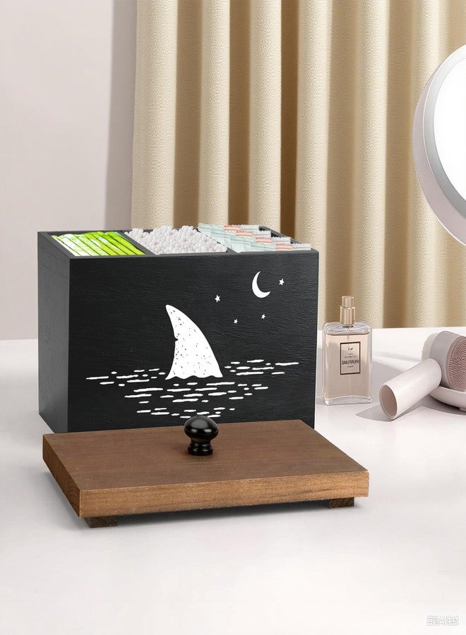 MROUEN Tampon Holder for Bathroom,Black Feminine Product Organizer,Girl Stuff Box for Bathroom,Pad and Tampon Organizer for Bathroom,Pad Holder for Bathroom,Shark Week Bathroom Organizer,Bathroom Accessories - Image 5