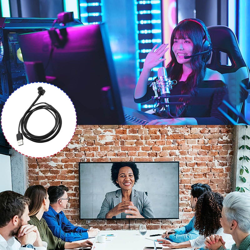 كاميرا ويب 4 ميغابكسل USB بدقة 1080 بيكسل مع أنبوب معدني مرن للمؤتمرات المرئية على أجهزة الكمبيوتر المحمولة والكمبيوتر الشخصي - Image 3
