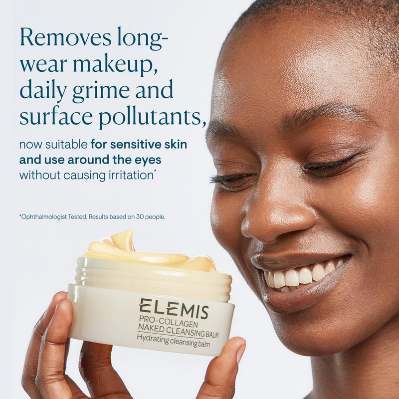 ELEMIS Pro-Collagen Cleansing Balm Waterproof Makeup Remover 100g, Dissolves Makeup, Melts From Balm to Milky Lather, Hydrating Facial Cleanser - Image 3