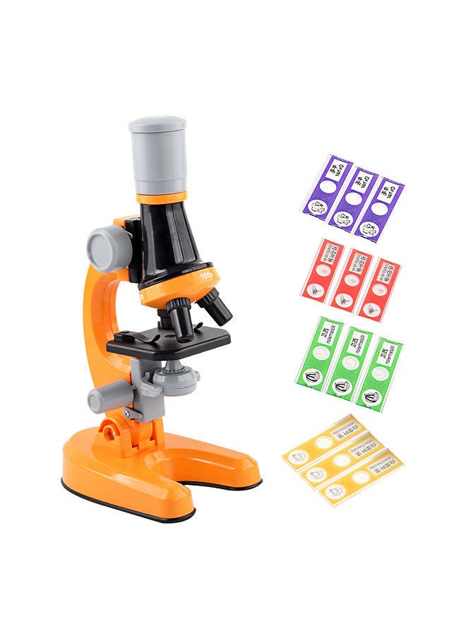 Generic 1200X Microscope Children Optical Microscope with LED Light Collection Bottles 12pcs Slides for Kids Student Beginner Science Educational Toy  - Image 3