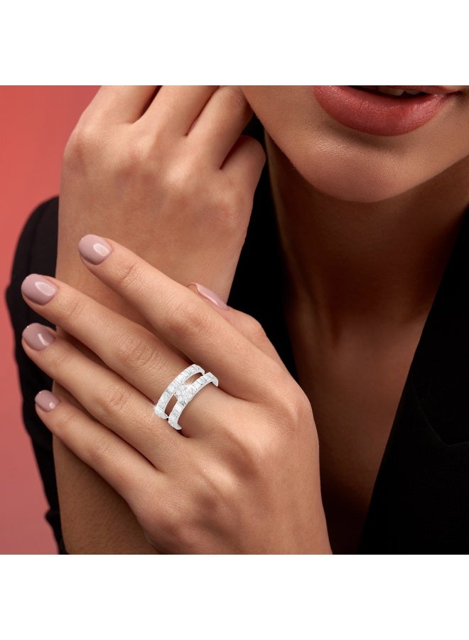 BAFLEH JEWELLERY White Gold Diamond Twin Engagement Rings with IDT Certificate – Exclusively at Bafleh Jewellery - Image 3