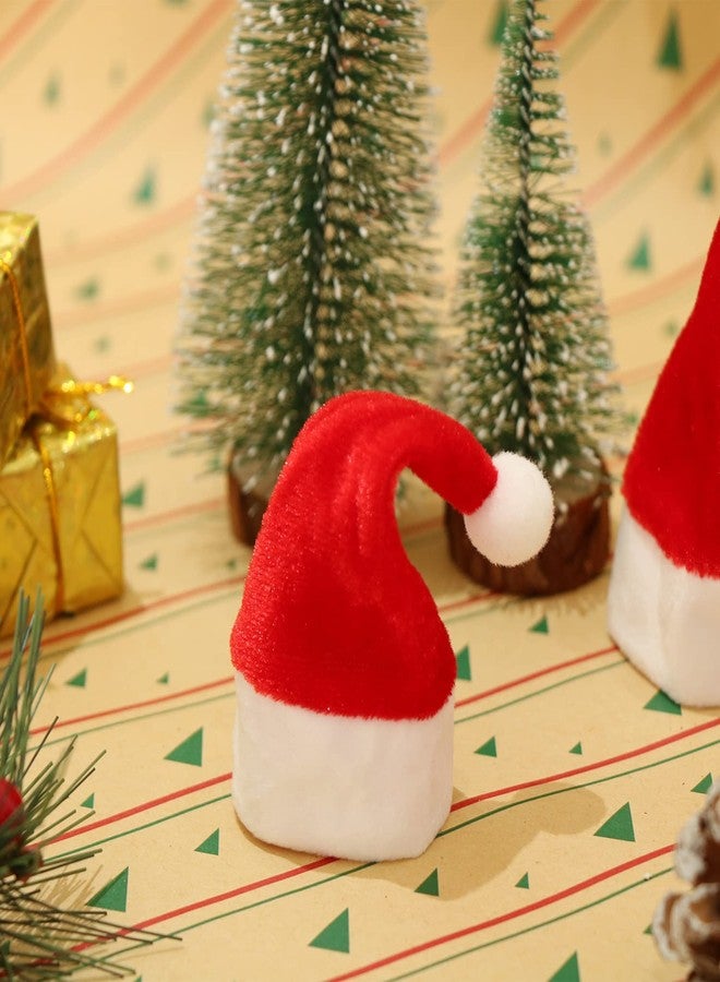 LOOGI Mini Santa Hat 10Pcs Tiny Santa Hats for Crafts Christmas Decor Wine Bottles Cover - Image 4