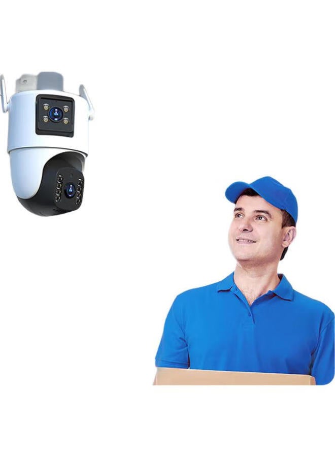 xiaovv Outdoor Dual-Camera Pan-Tilt Surveillance Camera, 360-Degree Coverage With Night Vision, Panoramic Outdoor Waterproof Rotating Hd Wireless Remote Monitoring, Two-Way Audio, Smart Home Security System - Image 2