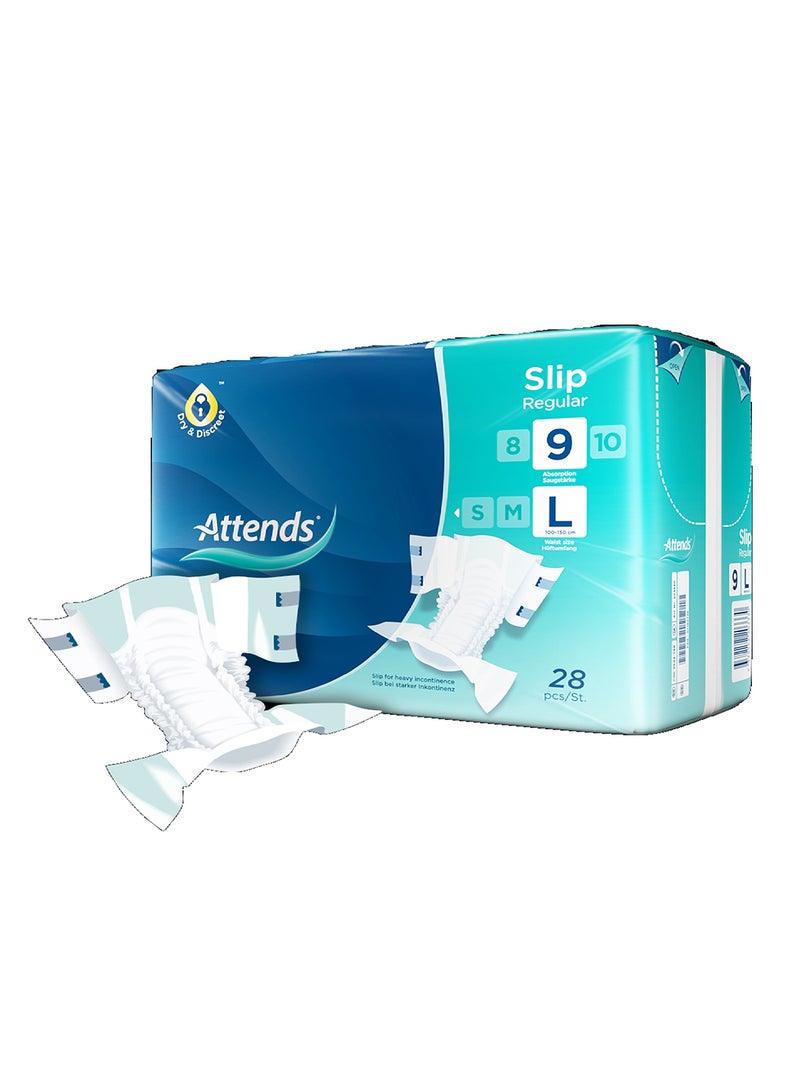 Attends Slip Active 9, Large, Pack Of 28
