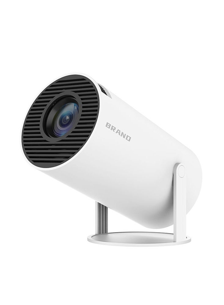 GULFLINK Mini LED Portable Projector, HY300 Auto Keystone Correction,4K/ 200 ANSI Smart Projector with 2.4/5G WiFi, BT 5.0, 130 Inch Screen, 180 Degree Flip, Round Design, Home And Outdoor Video - Image 1