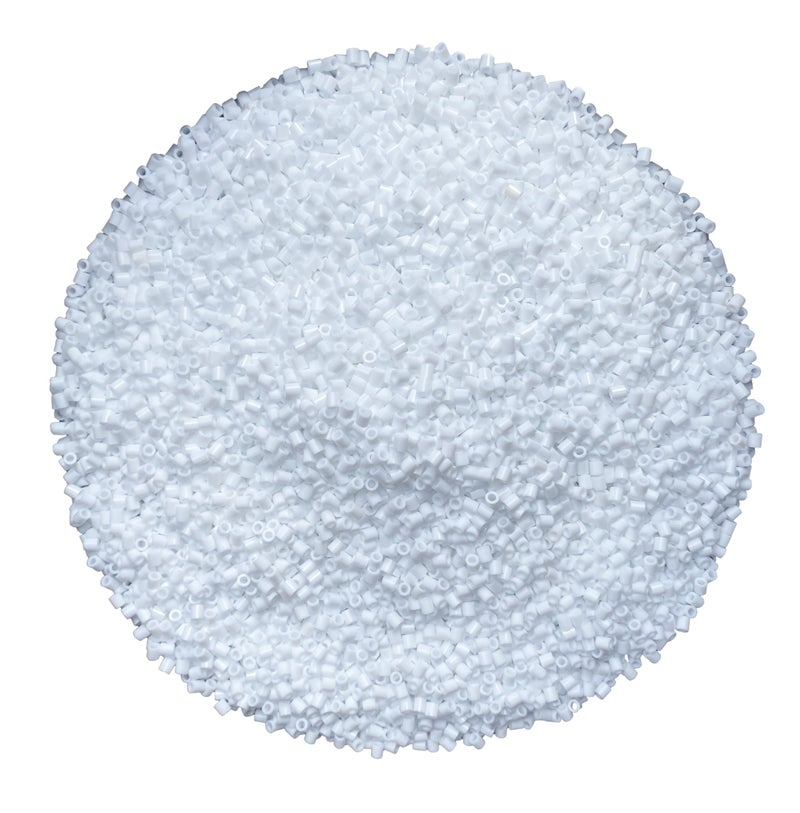 OEEKOI 5500Pcs Fuse Beads 5mm Bulk Melting Beads for Crafts Ideal for Christmas Birthday Gifts White