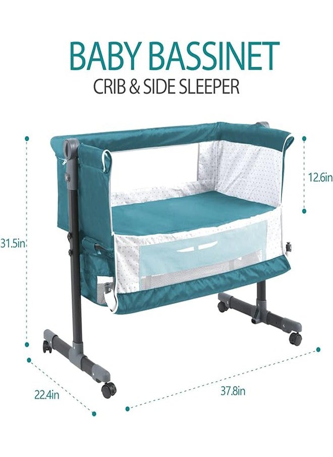 ZCM-HAPPY Multifunctional adjustable portable folding baby bed bedside baby bed toddler cradle with mosquito net  - Image 2