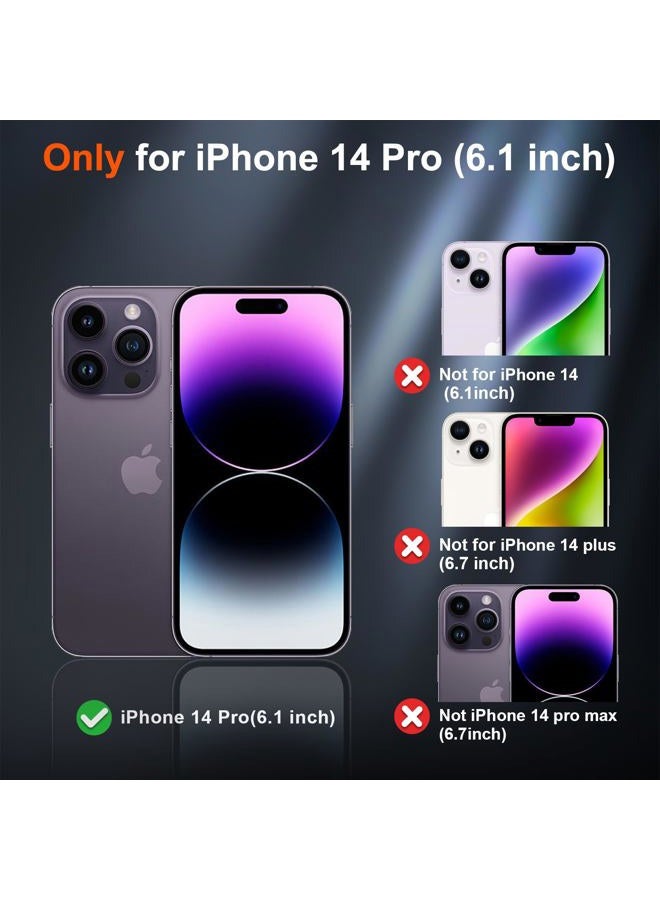 SUPFINE Magnetic for iPhone 14 Pro Case (Compatible with MagSafe) (Military Grade Drop Protection) Translucent Matte Shockproof Phone Case,Navy Blue - Image 2