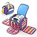 Jaffzora Carrying Case Fit for Little Tikes Story Dream Machine Books Starter Set and HeadphonePortable Storage Bag with 48 Elastic Straps for Audio Story Books Little Figures BlueYellow - Image 3