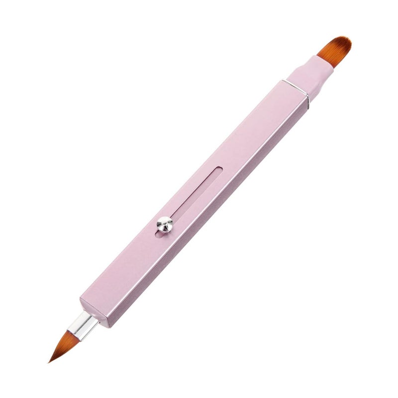 Dual-ended Retractable Nylon Lip Brush for Women Portable Lipstick and Lip Gloss Applicator Small Makeup Brush - Image 1