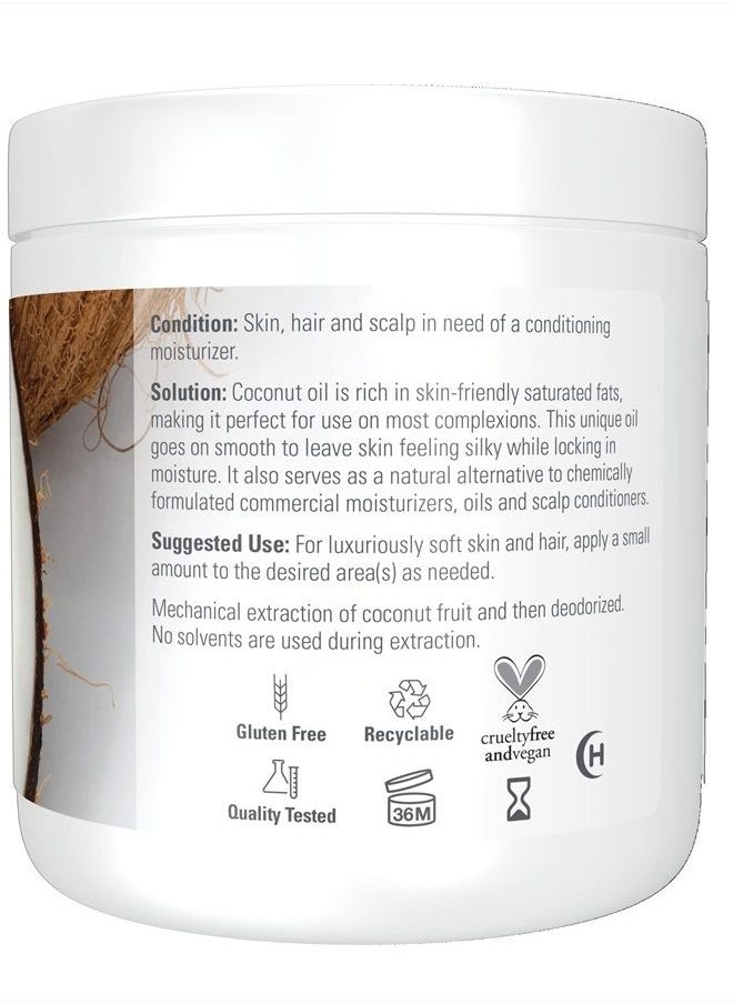 Solutions, Coconut Oil, Naturally Revitalizing for Skin and Hair, Conditioning Moisturizer, 7-Ounce