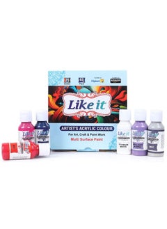 Like-It like it Acrylic Paint 25 Colors 60ml Bottles Rich Pigments Water Proof Premium Acrylic Paints for Beginners Professional Artist  - Image 2
