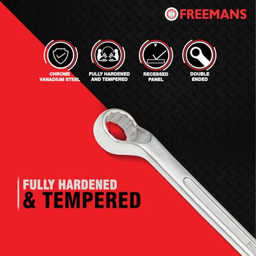 FREEMANS RS12 Shallow Offset Ring Spanners - Set of 12 Piece With Chrome Vanadium Steel and Bright Chrome Panel for Better Resistance to Corrosion - Image 3