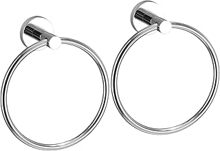 USHOWER 2 Pack Polished Chrome Towel Ring, Hand Towel Holder for Bathroom, Durable 304 Stainless Steel, Modern Style - Image 1