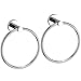 USHOWER 2 Pack Polished Chrome Towel Ring, Hand Towel Holder for Bathroom, Durable 304 Stainless Steel, Modern Style - Image 2