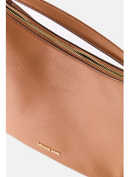 Michael Kors Women Brand Logo Shoulder Bag 26 H x 32 L x 8 W cm, Brown  - Image 4