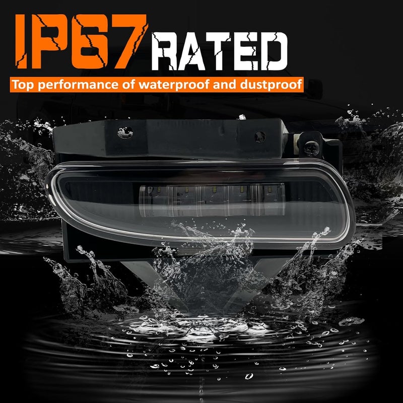 Shocklight LED Fog Lights for 1999-2004 Ford Mustang - Clear Lens Front Bumper Lamps - Image 4