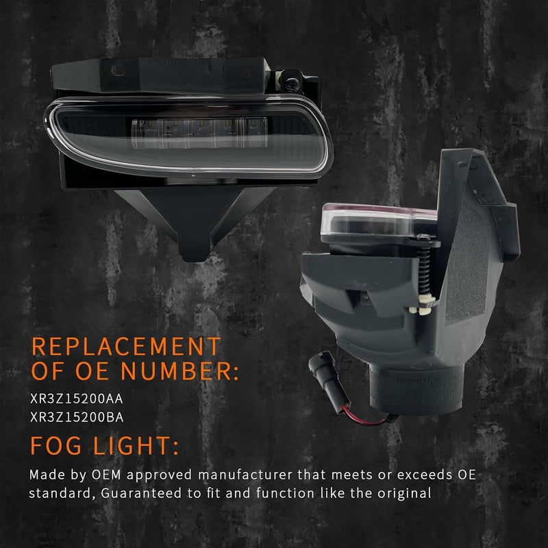 Shocklight LED Fog Lights for 1999-2004 Ford Mustang - Clear Lens Front Bumper Lamps - Image 5