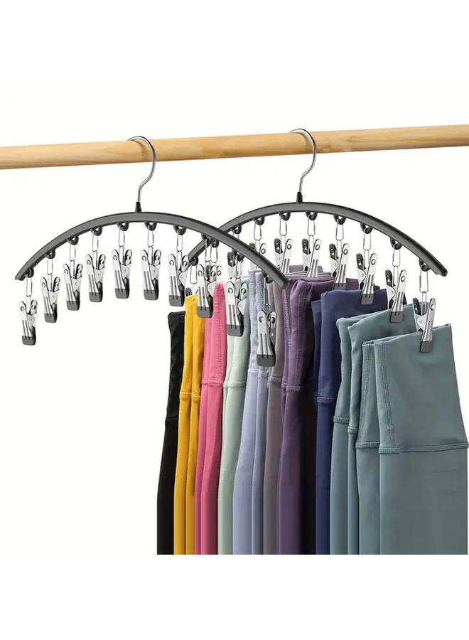 1 Item Space Saving Pant Hanger Set 10 Rubber Coated Wardrobe Clips for Jeans - Image 1