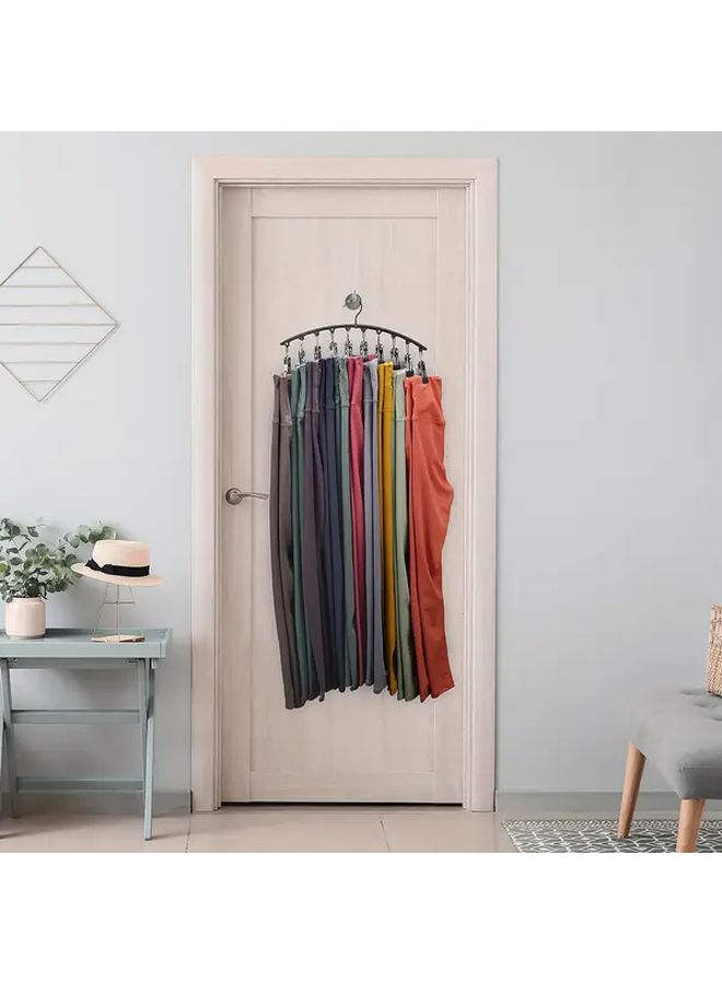 1 Item Space Saving Pant Hanger Set 10 Rubber Coated Wardrobe Clips for Jeans - Image 4