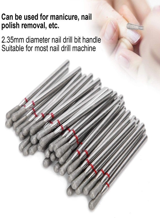 HURRISE Practical Nail Drill Bits, 50Pcs Nail Polishing Grind Head Replacement Accessory Manicure Tool For Acrylic Gel Nails Cuticle Clean Pedicure (F-3.3mm) - Image 4