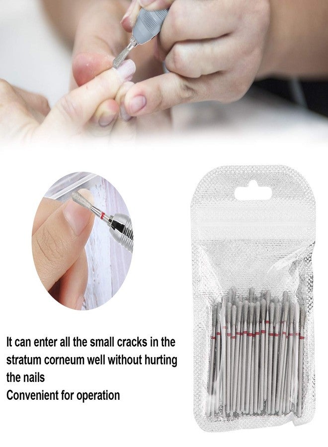 HURRISE Practical Nail Drill Bits, 50Pcs Nail Polishing Grind Head Replacement Accessory Manicure Tool For Acrylic Gel Nails Cuticle Clean Pedicure (F-3.3mm) - Image 2