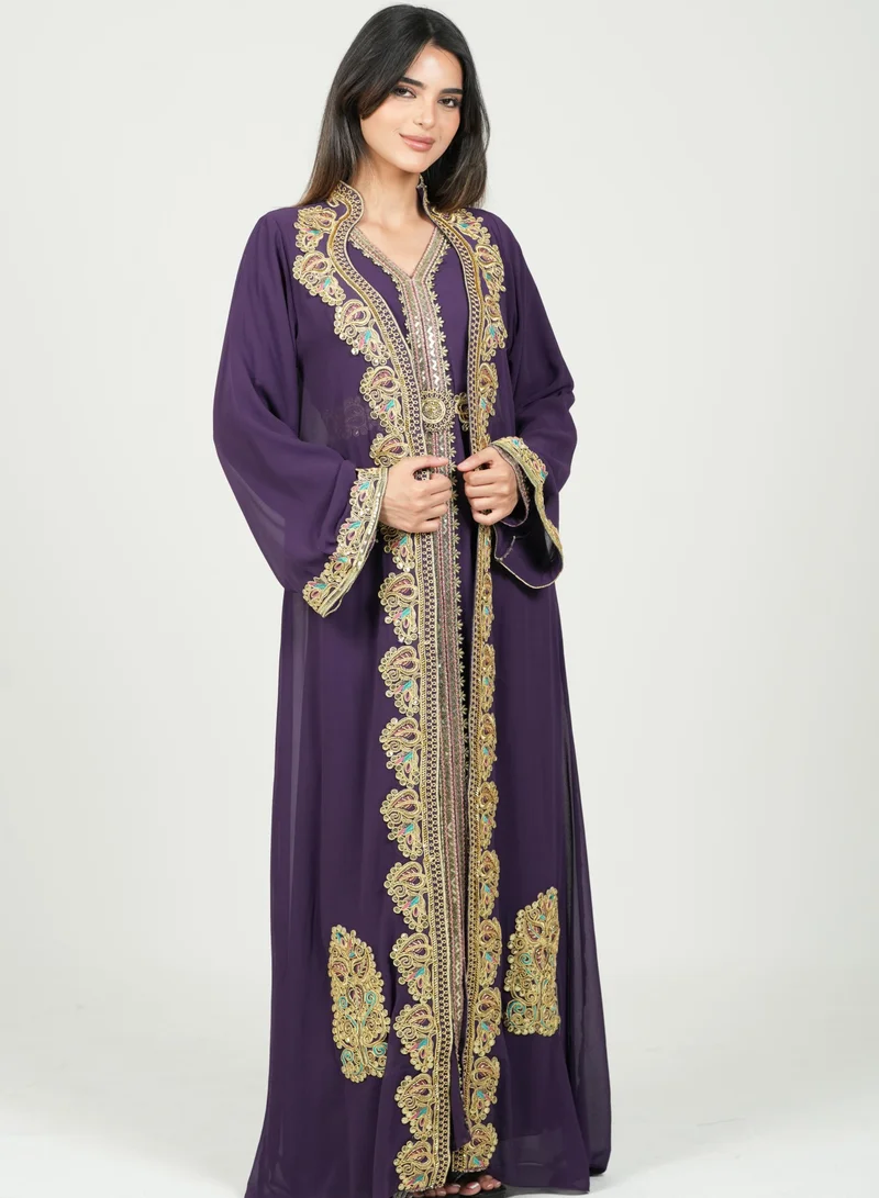 AL BENT AL SHARQIEH embroidered kaftan dress jalabia