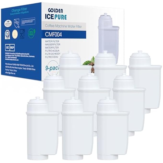 GOLDEN ICEPURE Coffee Water Filter Replacement For Siemens Eq Series Brita Intenza Tz70003 Siemens Tcz7003 Tcz7033 Bosch 12008246 Water Filter Bcm8450Uc Cm450710 And Tcm24Rs 9Pack By - Image 2