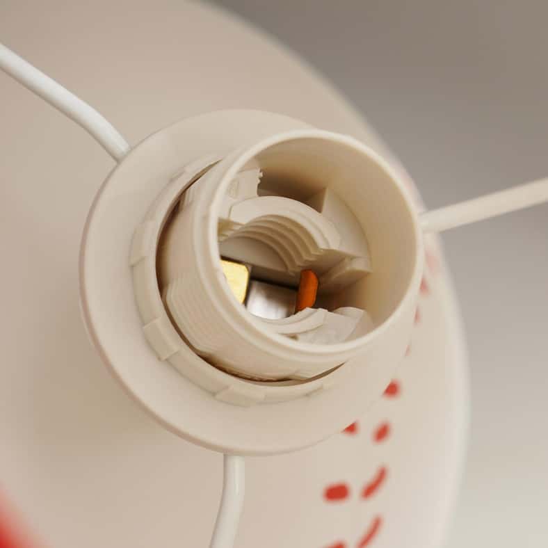 Pan Home Baseball E14 Ceramic Table Lamp Dia 16x27.5cm - White - Image 5