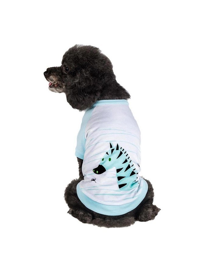 Blueberry Pet Henry The Zebra Cotton Dog T Shirt in Aquamarine, Back Length 12", Pack of 1 Clothes for Dogs - pzsku/Z25C54E12B14FD80FD3EAZ/45/_/1737031365/2445fee4-7d63-4400-bed0-b91091d89e79