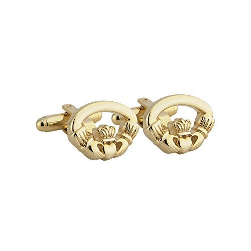 Solvar Celtic Cufflinks Claddagh Gold Plated Made in Ireland - Image 3