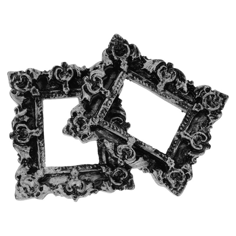 Vintage Mini Photo Frame Set Of 2 Resin Small Picture Frames For Home Desktop Decoration European Style Bright Colors - Image 2