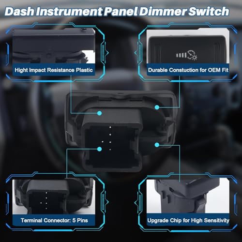 LLYZFED BC3Z-11691-AA Dash Instrument Panel Dimmer Switch Fit for Ford Expedition 2015-2017, for Ford F-250 F-350 F-450 F-550 Super Duty 2011-2016, Replace# BC3Z11691AA - Image 5
