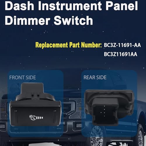 LLYZFED BC3Z-11691-AA Dash Instrument Panel Dimmer Switch Fit for Ford Expedition 2015-2017, for Ford F-250 F-350 F-450 F-550 Super Duty 2011-2016, Replace# BC3Z11691AA - Image 2