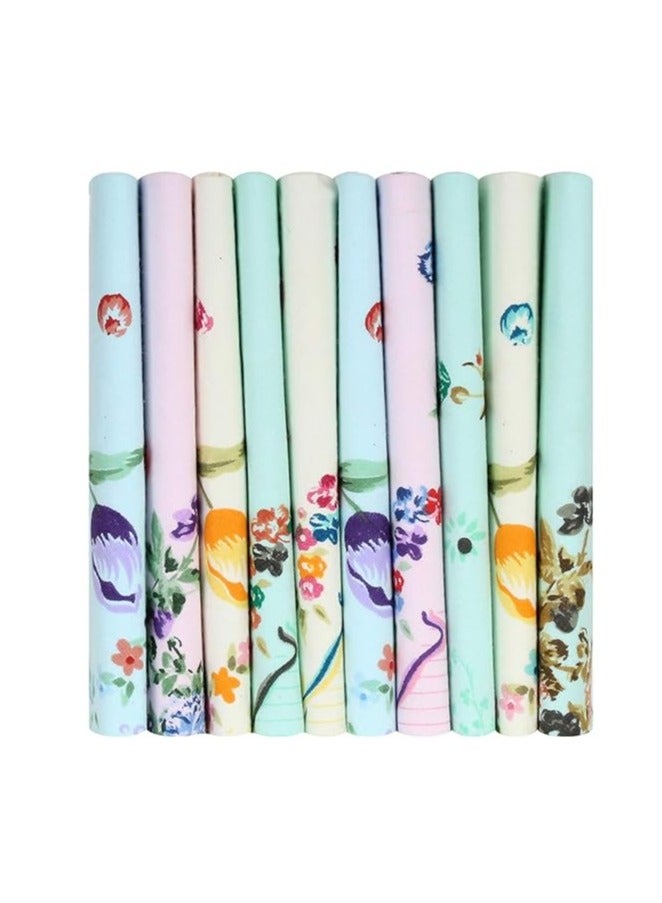 Caruso Italy Caruso Italy Women'S Floral 100% Pure Cotton Handkerchief | Hanky For Women | Pack Of 10 - Image 2