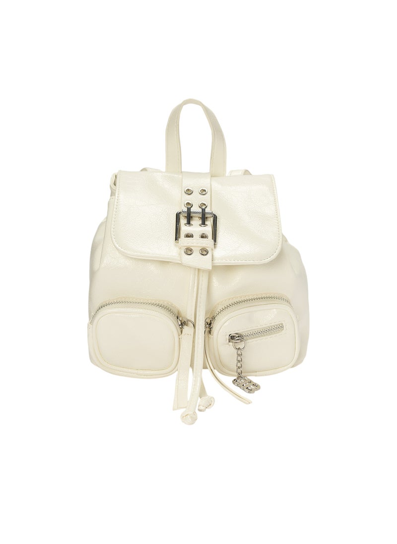 Bata Faux Leather Buckle Backpack  - Image 1