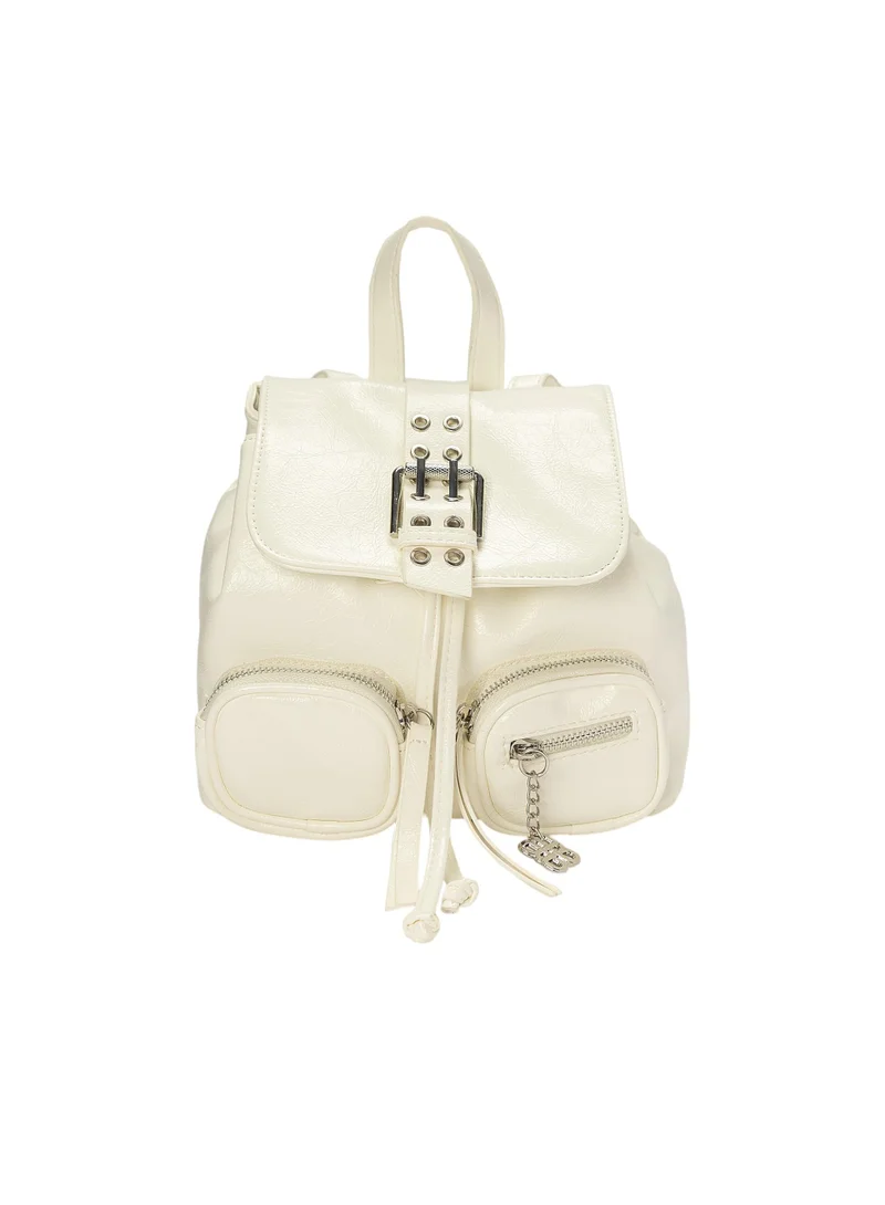 Bata Faux Leather Buckle Backpack