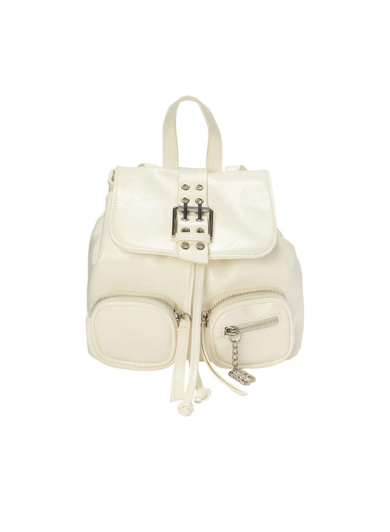 Bata Faux Leather Buckle Backpack - Image 1