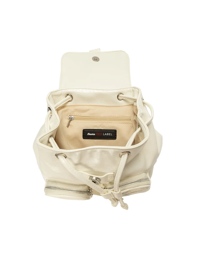Bata  Faux Leather Buckle Backpack for Women | Best Price UAE