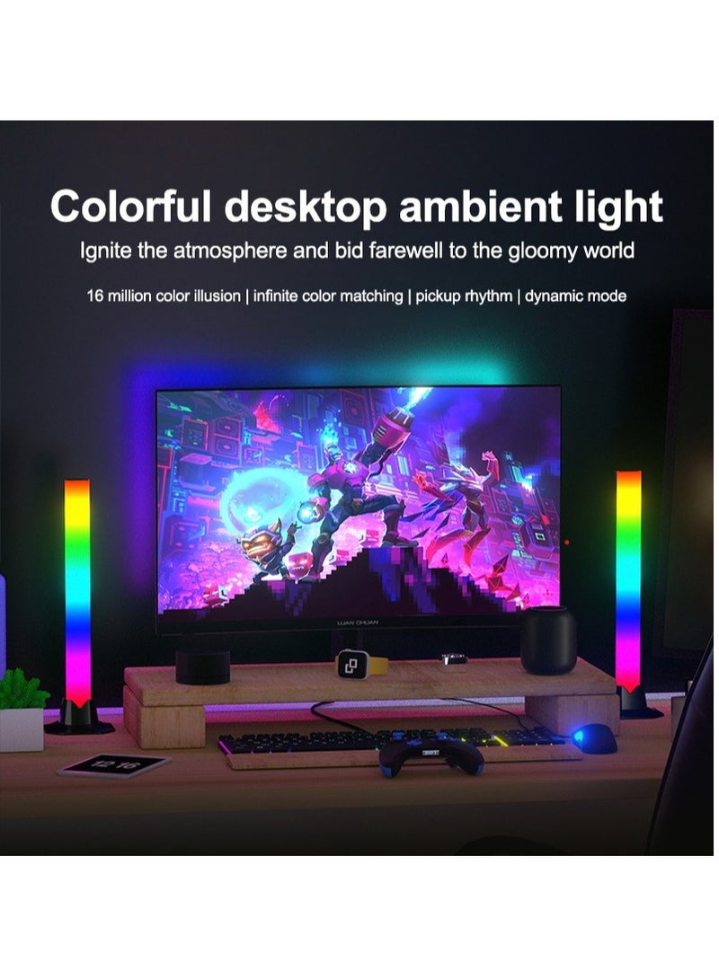 Smart LED Light Bars, RGB Flow Light Bar, Gaming Lights, Ambient Lighting ， Scene Modes and Music Sync Modes,Bluetooth Color Light Bar for Gaming Setup, Entertainment, PC, TV, Room Decor - Image 1