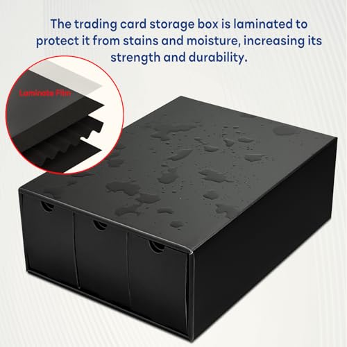 Fageverld Trading Card Storage Box, Collector Cardboard Card Box with 50 Dividers for MTG TCG Magic Baseball Sports Cards Collection, 12 Drawers - Image 3
