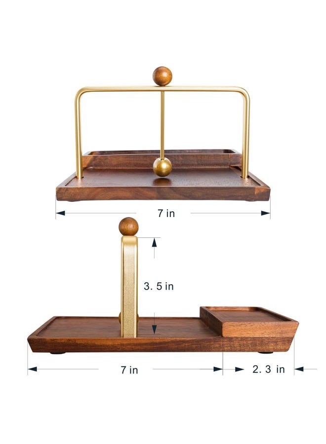 ALLCENER Wooden Napkin Holder with Salt and Pepper Shaker Holder, Two-in-one storage for napkins and seasoning bottles, Malfunction Salt Pepper Storage Holder and Napkin Caddy for Kitchen, Restaurant - Image 4
