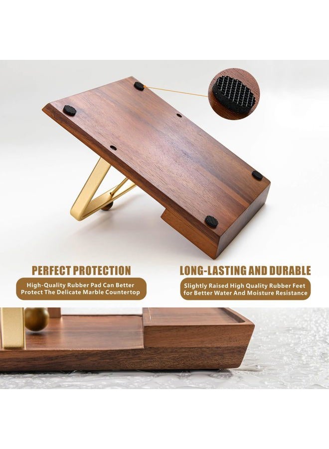 ALLCENER Wooden Napkin Holder with Salt and Pepper Shaker Holder, Two-in-one storage for napkins and seasoning bottles, Malfunction Salt Pepper Storage Holder and Napkin Caddy for Kitchen, Restaurant - Image 5
