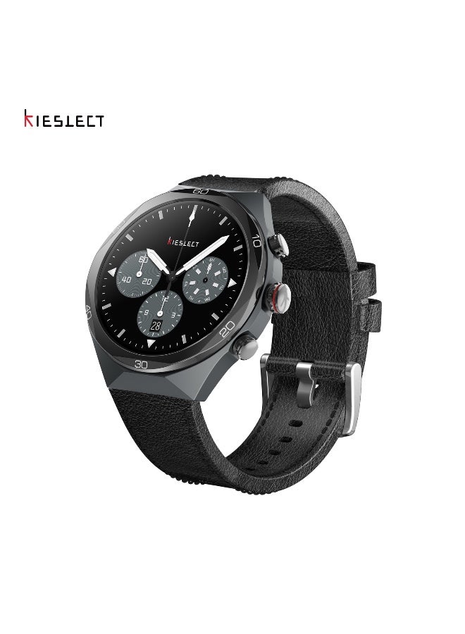 Kieslect AI Smartwatch Elite2 – 1.46″ LTPO AMOLED · Built-in ChatGPT AI Assistant · Dual-Band GPS · 5ATM Water-Resistant · Leather or Rubber Strap - Image 2